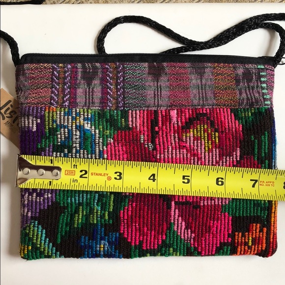Cross body floral mini bag, hand made in Mexico - Picture 5 of 5